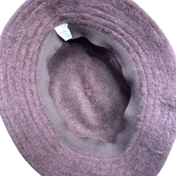 Kolob Furry MOHAIR Fedora Bucket Hat Winter Classic Deep Burgundy Classic Winter - Picture 6 of 13